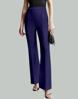 HouseOfCommon Regular Fit Women Light Blue Trousers