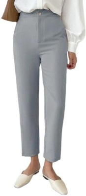 FNOCKS Regular Fit Women Grey Trousers