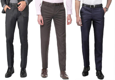 SLC Regular Fit Men Multicolor Trousers