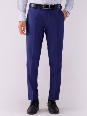 The Indian Garage Co. Slim Fit Men Blue Trousers