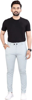 ADVIK FASHION HUB Slim Fit, Comfort Fit Men Grey Trousers