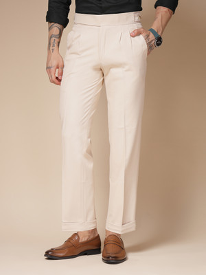 italianvega Regular Fit Men Beige Trousers