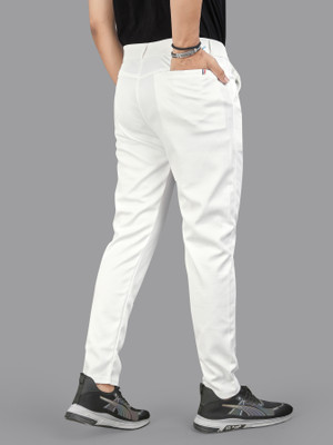 Style Grove Slim Fit Men White Trousers