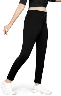 JMSHREETEXT Straight Fit Women Black Trousers