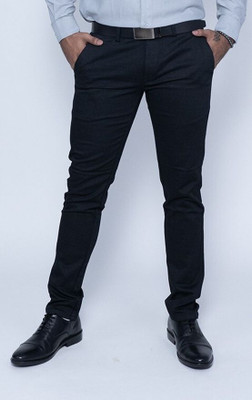 Nanzi Regular Fit Men Black Trousers