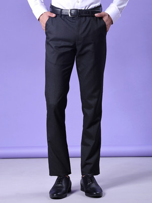 V-MART Slim Fit Men Black Trousers