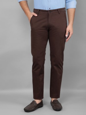 Canary London Slim Fit Men Brown Trousers