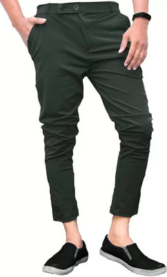 PTC CREATION Regular Fit Men Gold Trousers