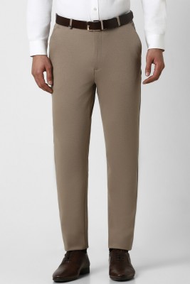 VAN HEUSEN Slim Fit Men Khaki Trousers