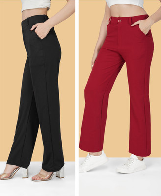 GREEN-SHADE Regular Fit Women Multicolor Trousers