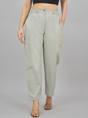 QuaClo Regular Fit Women Grey Trousers