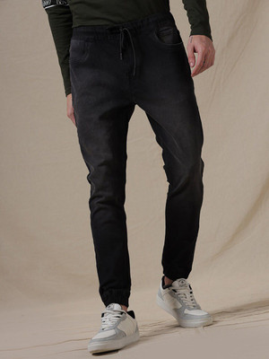 WROGN Regular Fit Men Black Trousers