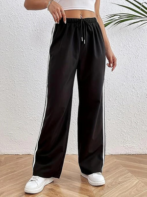 saanvi collection Regular Fit Women Black Trousers