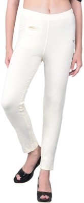 Comfort Lady Regular Fit Women White Trousers