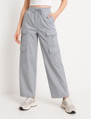 CAVIORA Regular Fit Women Grey Trousers