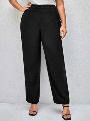NEXT ONE Loose Fit Women Black Trousers