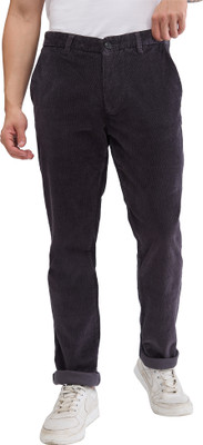 Spykar Regular Fit Men Black Trousers