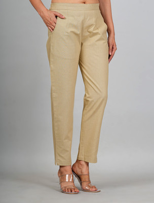 VENITYWAVE Regular Fit Women Beige Trousers