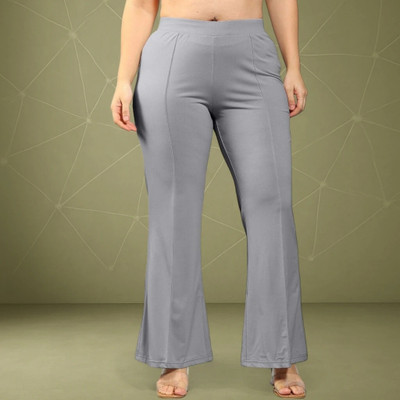 Anitafashion Comfort Fit, Regular Fit Women Grey Trousers