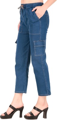 Nayably Comfort Fit, Loose Fit, Regular Fit, Skinny Fit, Straight Fit, Slim Fit Women Blue Trousers