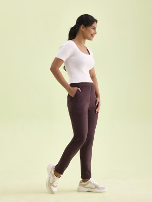 GO COLORS Tapered Women Purple Trousers