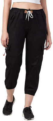 VastraVerse Slim Fit Girls Black Trousers