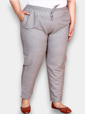 AAVONI Regular Fit Women Grey Trousers