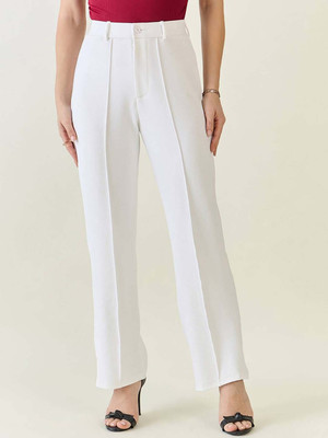 KOTTY Regular Fit Women White Trousers