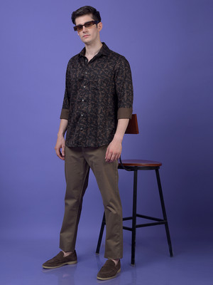 CRIMSOUNE CLUB Slim Fit Men Brown Trousers