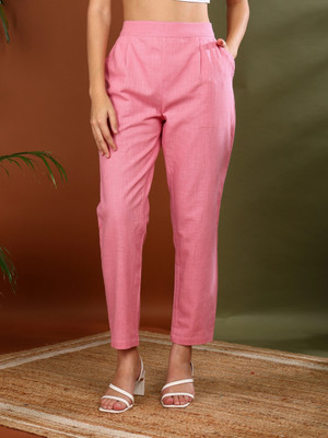 AKIKO Regular Fit Women Pink Trousers