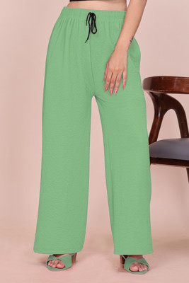 Tannu Fashion Relaxed Women Light Green Trousers