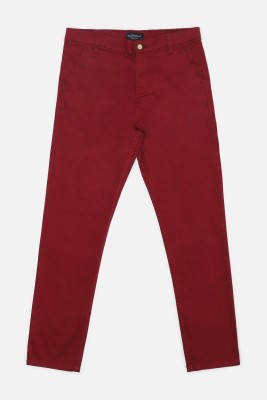 Allen Solly Slim Fit Boys Maroon Trousers