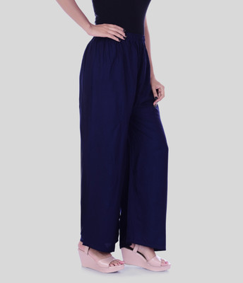 PinkCity Style Regular Fit Women Dark Blue Trousers