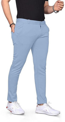 GIRIRAJ CREATION Slim Fit Men Light Blue Trousers
