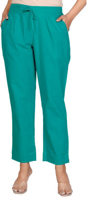 Pranjal Regular Fit Women Light Green Trousers