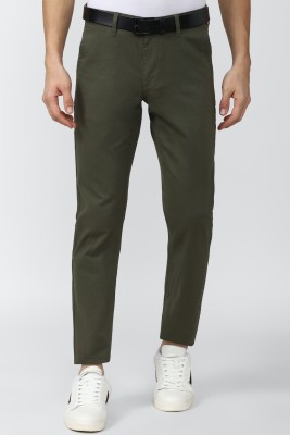 VAN HEUSEN Slim Fit Men Green Trousers