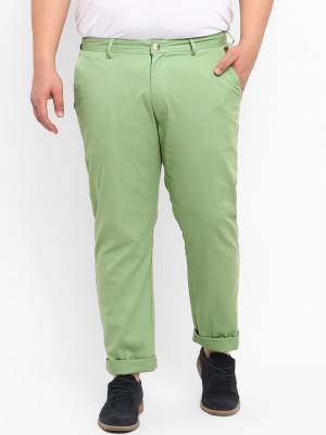 Urbano Plus Regular Fit Men Green Trousers