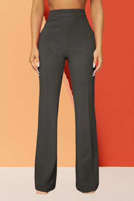 SKD TRENDZ Comfort Fit, Regular Fit Women Grey Trousers