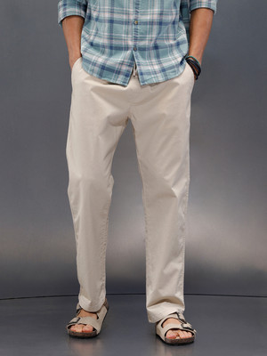 WROGN Solid Men Beige Track Pants