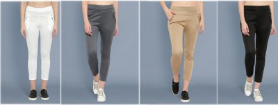 STYLOKAT Regular Fit Women White, Grey, Beige, Black Trousers