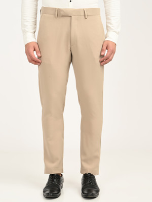 BLVNK Regular Fit Men Beige Trousers