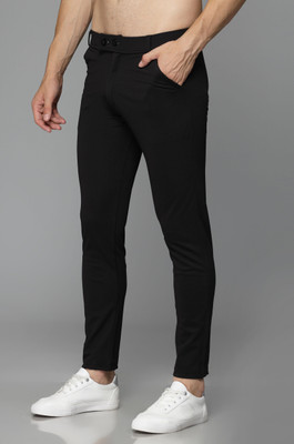 We Perfect Slim Fit Men Black Trousers