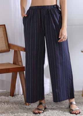 KANCHUK Regular Fit Women Blue Trousers