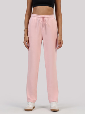 BlissClub BlissTerry Straight Pants - Tall Straight Fit Women Pink Trousers