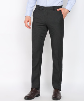 PETER ENGLAND Slim Fit Men Grey Trousers
