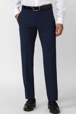 VAN HEUSEN Slim Fit Men Dark Blue Trousers