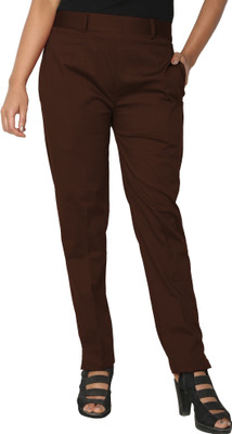 HouseOfCommon Regular Fit Women Brown Trousers