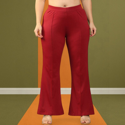 nitafashion Loose Fit Women Maroon Trousers