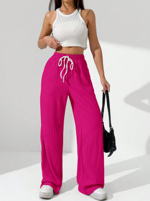 Kalika Loose Fit Women Pink Trousers