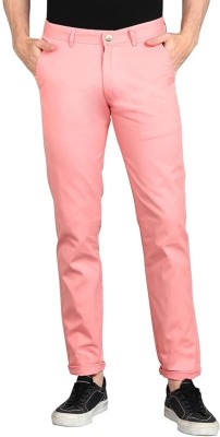 Chandra Slim Fit Men Pink Trousers